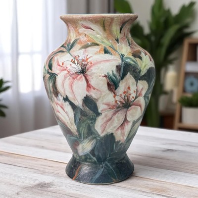 Bình hoa cao 23cm - Họa tiết hoa Ly