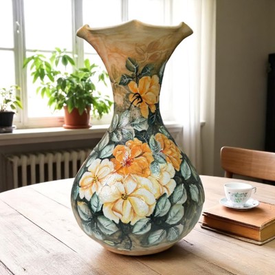 Bình hoa cao 28cm - Họa tiết Hoa Trà