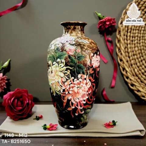 Bình hoa cúc đại đóa dáng thon